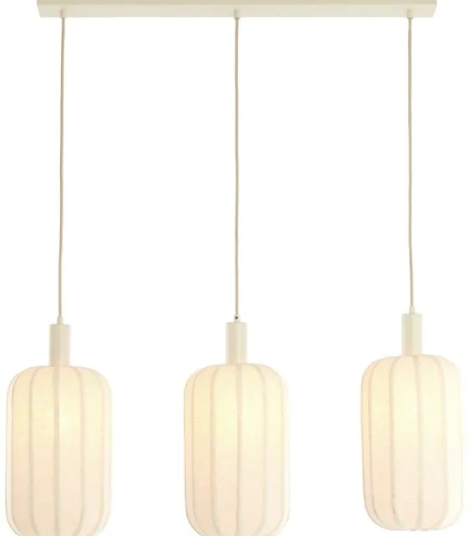 Light en Living Hanglamp 3L 80x21x34 cm TUFIA linnen cream