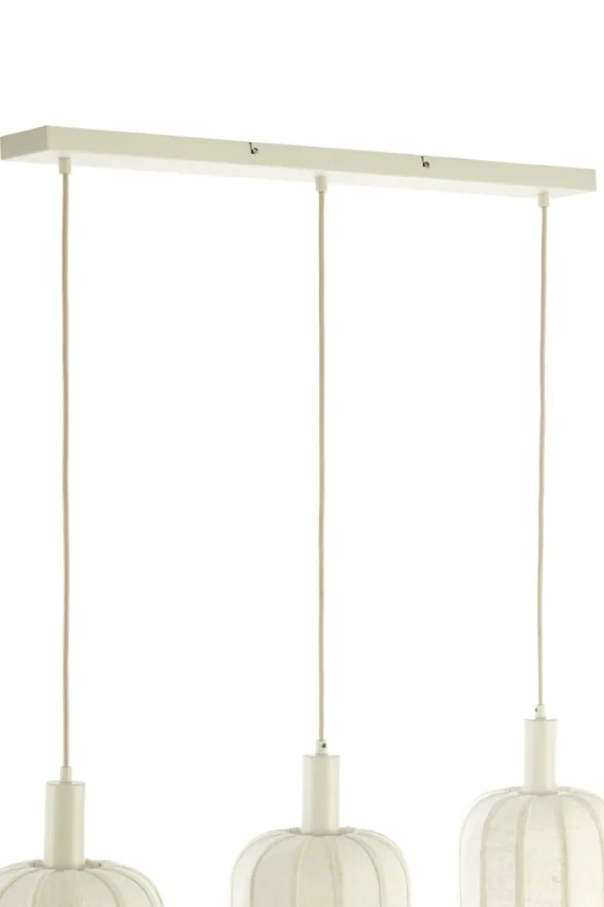 Light en Living Hanglamp 3L 80x21x34 cm TUFIA linnen cream