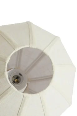 Light en Living Hanglamp 10L 144x49x200 cm HUXI houtprint + linnen crème