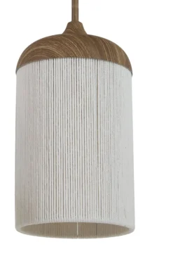 Light en Living Hanglamp 5L 117x10x27 cm DANIA houtprint naturel+touw crème