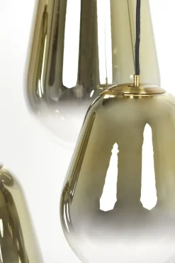 Light en Living Hanglamp 7L 100x35x69 cm MAEVE glas goud-helder+goud