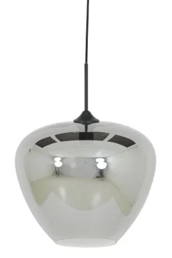 Light en Living Hanglamp MAYSON mat zwart met smoke glas - Diverse maten