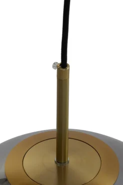 Light en Living Hanglamp MEDINA antiek brons met smoke glas - 2 maten