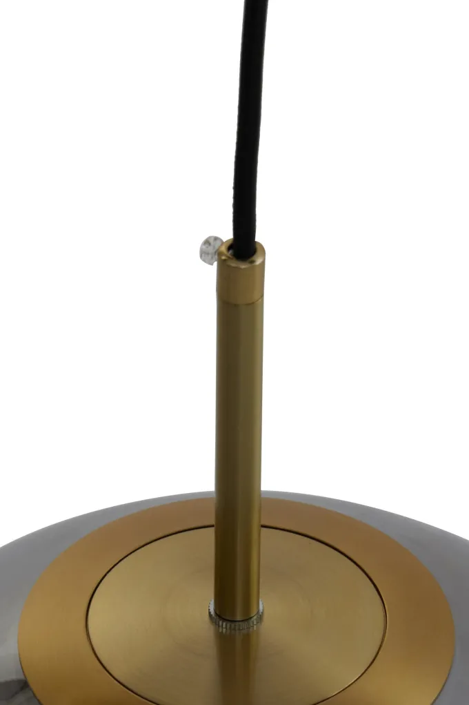 Light en Living Hanglamp MEDINA antiek brons met smoke glas - 2 maten