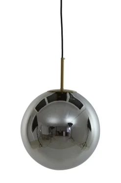 Light en Living Hanglamp MEDINA antiek brons met smoke glas - 2 maten