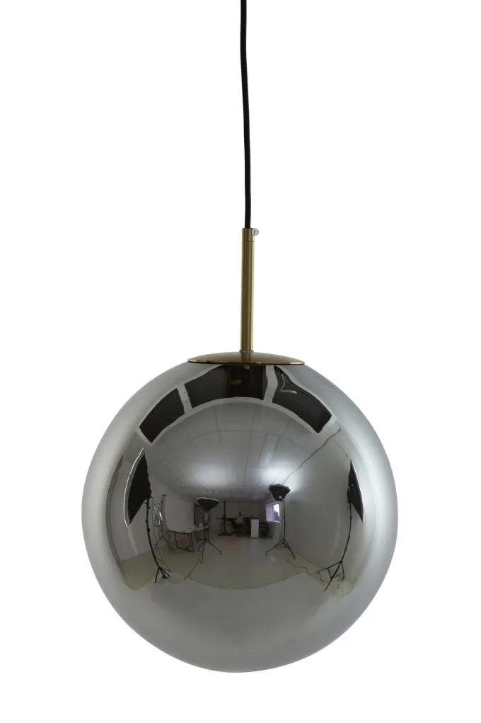 Light en Living Hanglamp MEDINA antiek brons met smoke glas - 2 maten