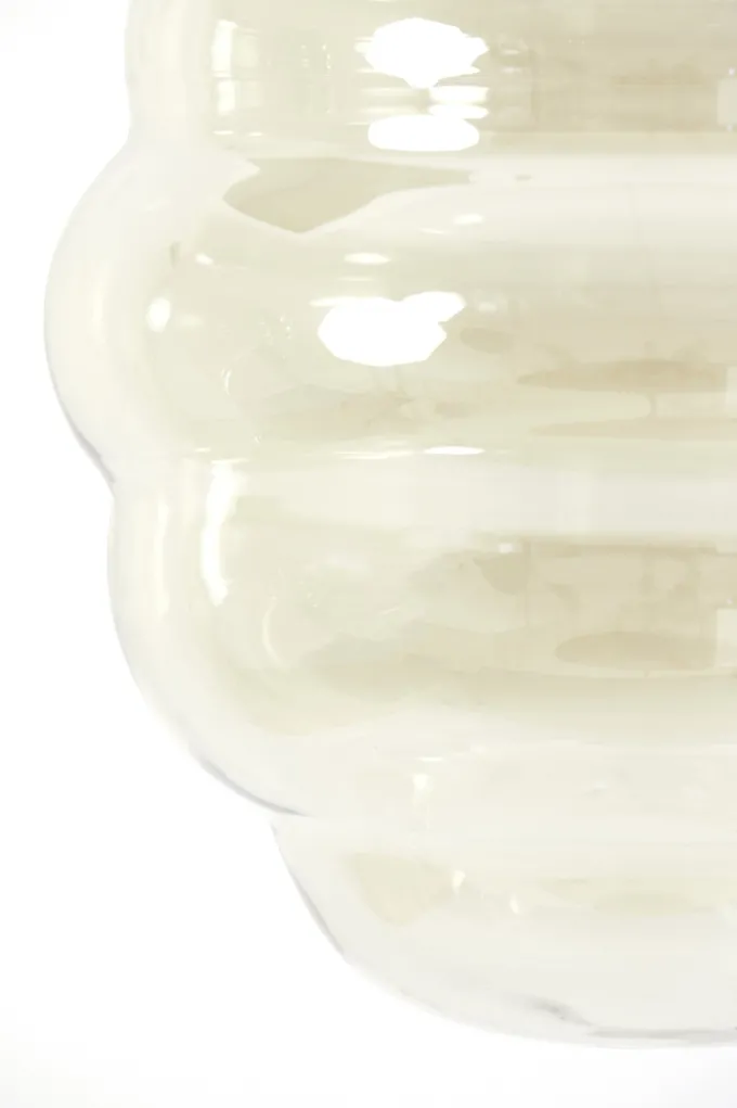 Light en Living Hanglamp MISTY goud+glas amber goud - 2 maten
