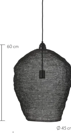 Light en Living Hanglamp Nikki - Zwart - Ø45cm