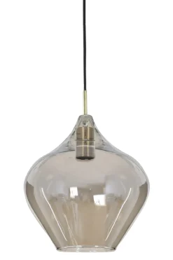 Light en Living Hanglamp RAKEL Antique brass groot