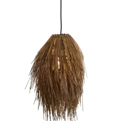 Light en Living Hanglamp Ø36x50 cm ARISCO rotan donker bruin