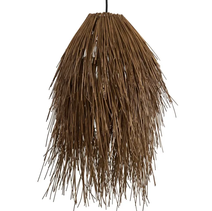Light en Living Hanglamp Ø45x60 cm ARISCO rotan donker bruin