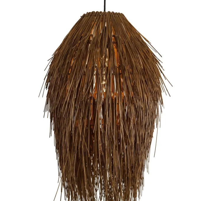 Light en Living Hanglamp Ø54x74 cm ARISCO rotan donker bruin