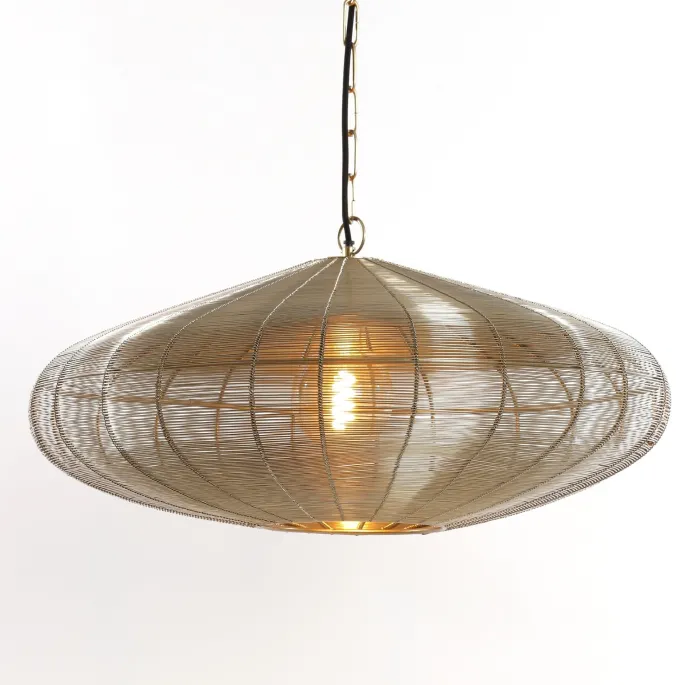 Light en Living Hanglamp Ø60x23 cm BAHOTO lichtgoud