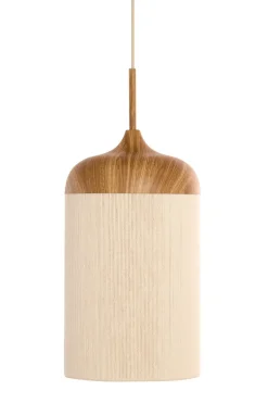 Light en Living Hanglamp Ø22x41,5 cm DANIA hout print naturel+touw crème