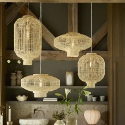 Light en Living Hanglamp Ø42x53,5 cm DORZAN rotan naturel