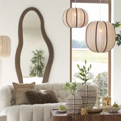 Light en Living Hanglamp Ø51x48 cm ESMIRIA natural+donkerbruin