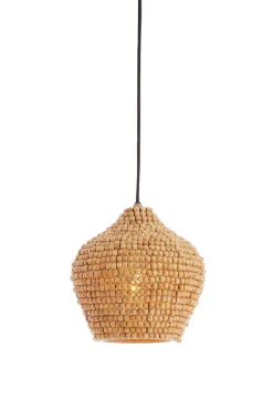 Light en Living Hanglamp Ø21x22 cm KALENGA kralen naturel