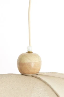 Light en Living Hanglamp Ø60x30 cm LAVRIRIA natural+hout