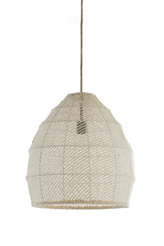 Light en Living Hanglamp Ø42x42 cm MAKASSAR zijde crème