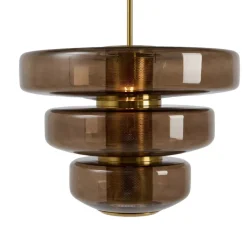 Light en Living Hanglamp Ø40x30 cm MEYARA glas bruin+goud