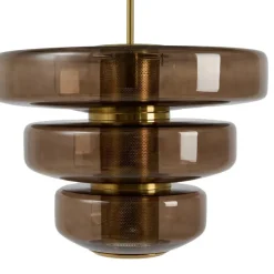 Light en Living Hanglamp Ø40x30 cm MEYARA glas bruin+goud