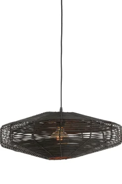 Light en Living Hanglamp Ø51x21 cm MATAKA van donkerbruin rotan