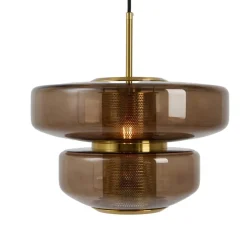 Light en Living Hanglamp Ø35x20 cm MEYARA glas bruin+goud