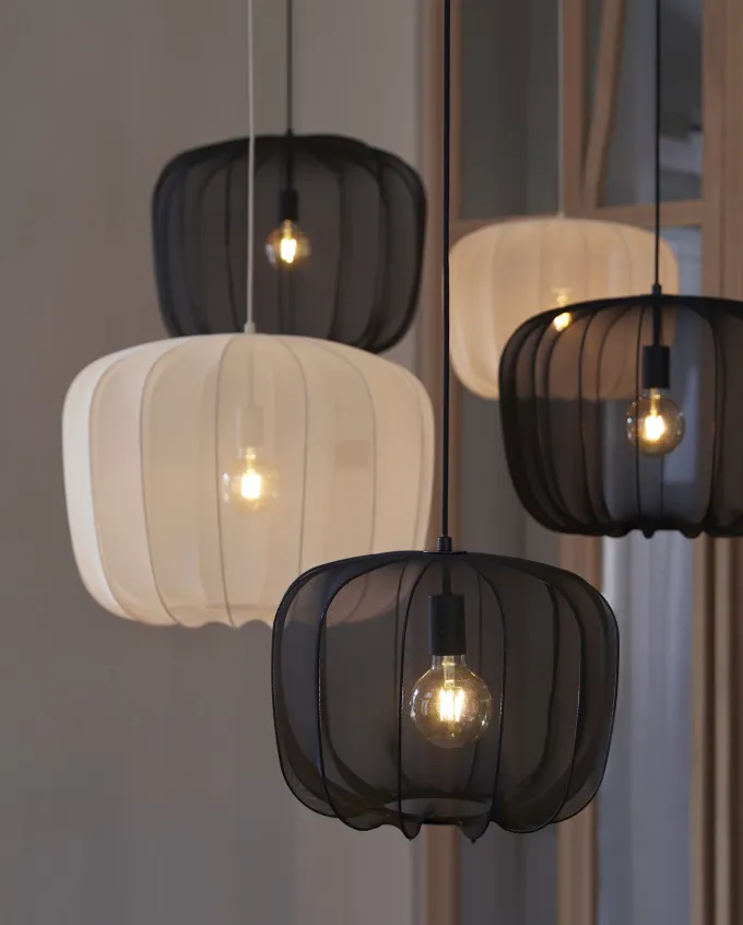 Light en Living Hanglamp Ø40x30 cm PLUMERIA zand - Light & Living