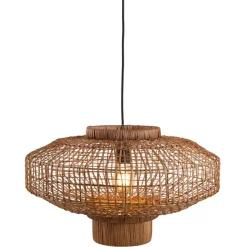 Light en Living Hanglamp Ø50x30 cm PALDOR rotan bruin