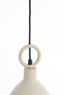 Light en Living Hanglamp Ø24X37 cm RISARI zand+lichtbruin gespikkeld
