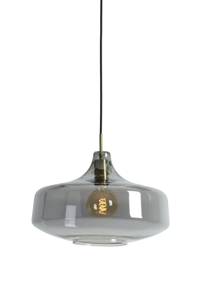 Light en Living Hanglamp Ø29,5x21 cm SOLNA antiek brons+smoke glas