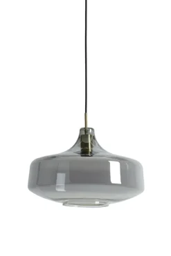 Light en Living Hanglamp Ø29,5x21 cm SOLNA antiek brons+smoke glas