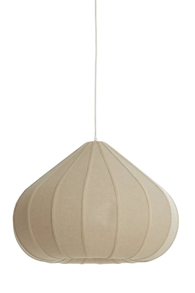 Light en Living Hanglamp Ø60X42,5 cm ZUBEDA linnen naturel