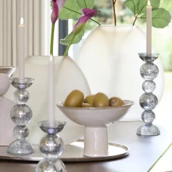 Light en Living Kaarsenhouder Ø9,5x34 cm ITINGA glas bubbel smoke van Light & Living