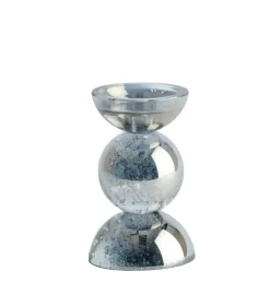 Light en Living Kaarsenhouder ITINGA glas bubbel smoke Ø9,5x15,5 cm