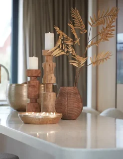 Light en Living Kandelaar EXUMAS hout bruin - 2 maten van Light&Living
