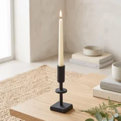 Light en Living Kandelaar KABIRA Mat Zwart 17 cm - Stijlvolle Woondecoratie