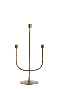 Light en Living Kandelaar NICOLE 3-lichts 22,5x15x45,5 cm - Antiek Brons