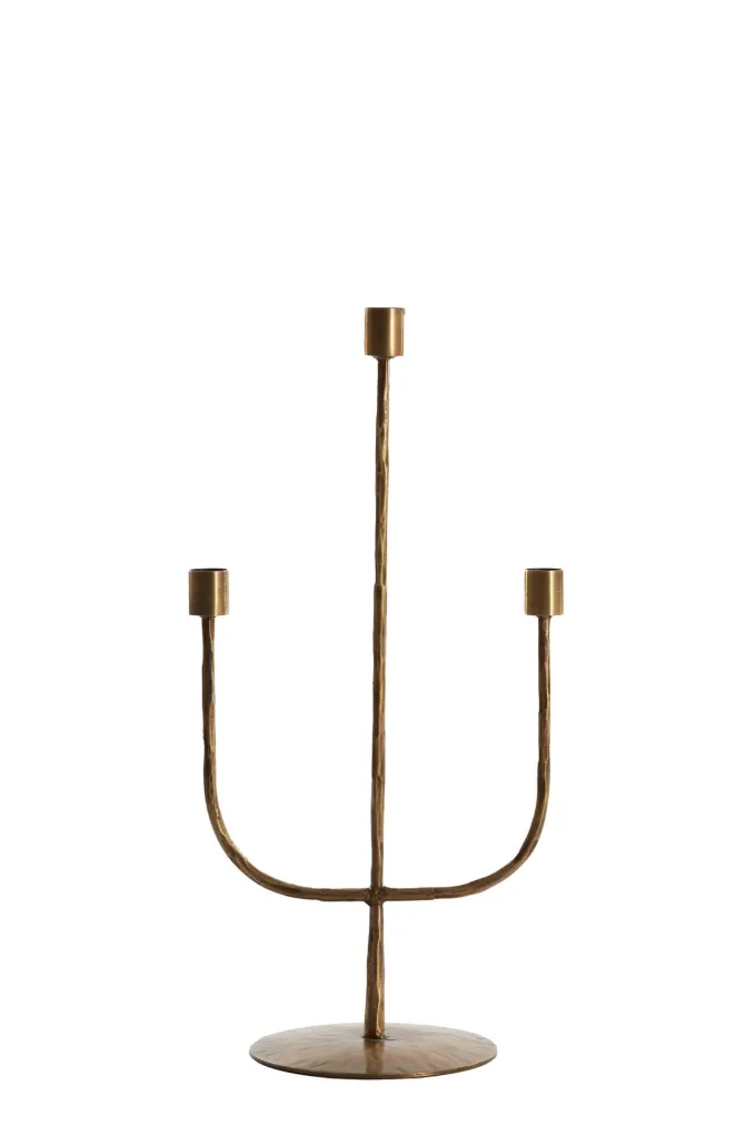 Light en Living Kandelaar NICOLE 3-lichts 22,5x15x45,5 cm - Antiek Brons
