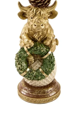 Light en Living Kandelaar Ø9,5x30,5 BULL cm goud+groen
