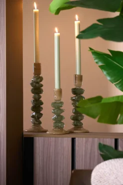 Light en Living Kandelaar Ø11,5X35 Cm ESTINA groen