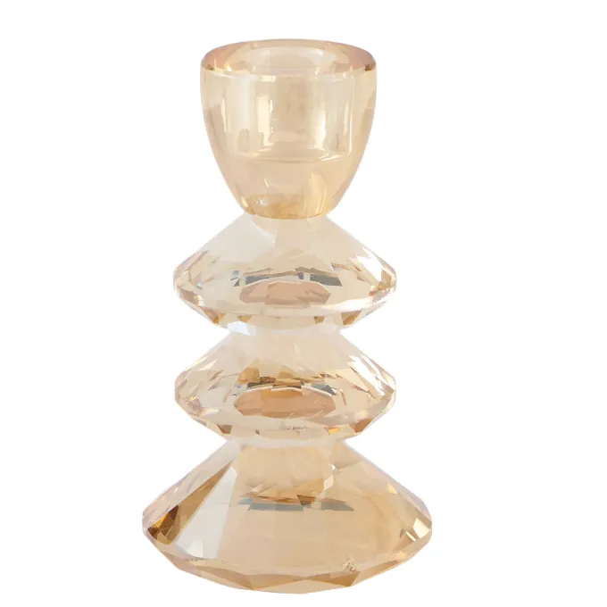 Light en Living Kandelaar Ø8x14 cm ROVELO glas amber