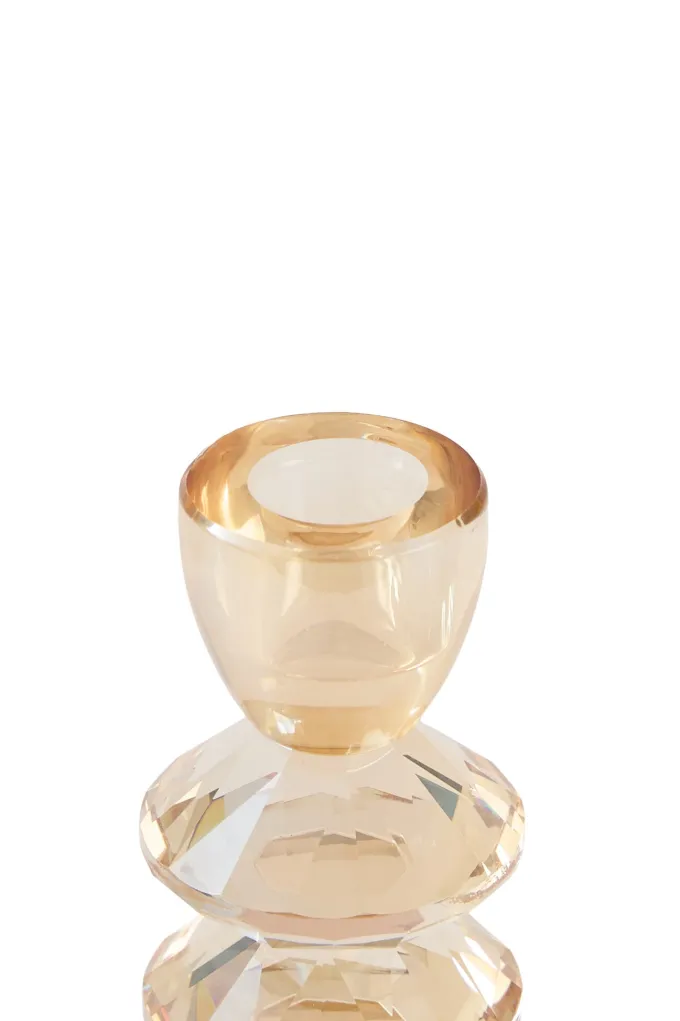 Light en Living Kandelaar Ø8x14 cm ROVELO glas amber