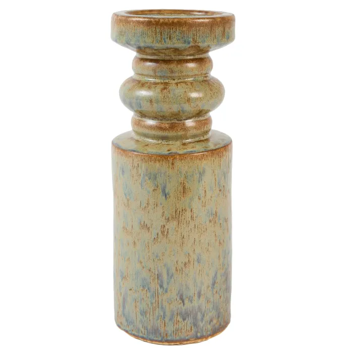 Light en Living Kandelaar Ø11,5x29,5 cm CEROU keramiek denim blauw-bruin