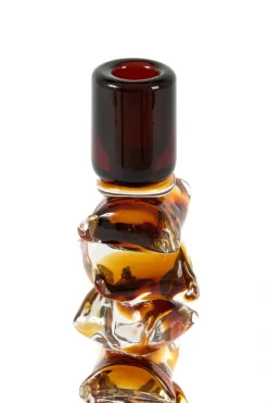 Light en Living Kandelaar Ø11,5x27,5 cm ESTIVA glas amber+donker bruin