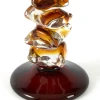 Light en Living Kandelaar Ø11x22 cm ESTIVA glas amber+donker bruin