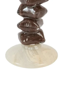 Light en Living Kandelaar Ø11,5x35 cm ESTINA crème+donker bruin