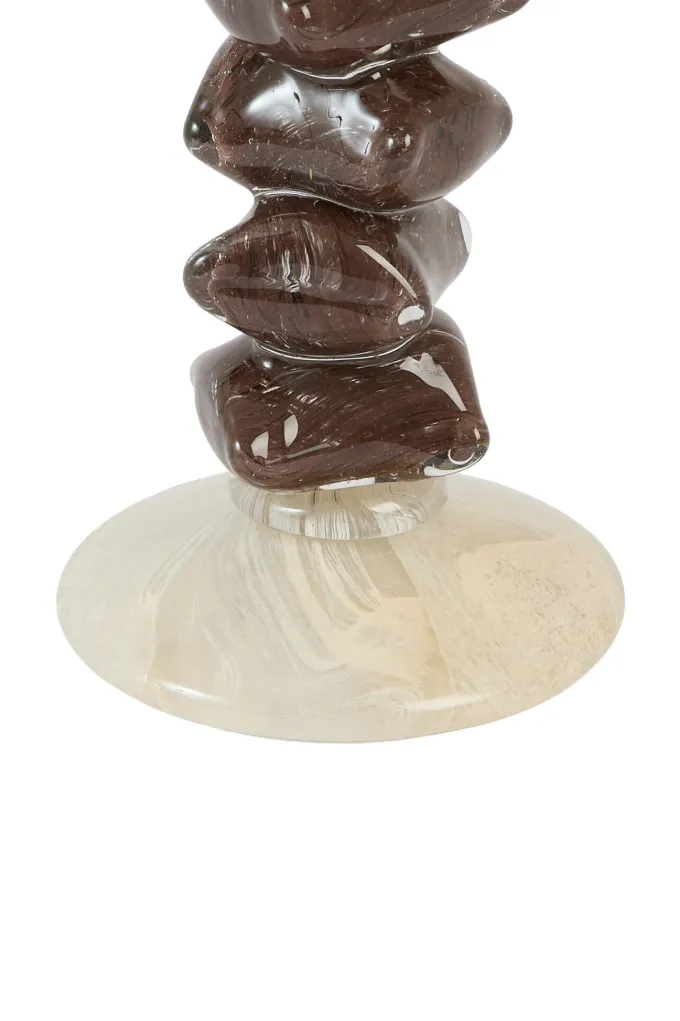 Light en Living Kandelaar Ø11,5x23 cm ESTINA crème+donker bruin