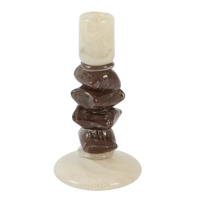 Light en Living Kandelaar Ø11,5x23 cm ESTINA crème+donker bruin