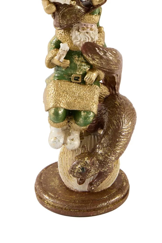 Light en Living Kandelaar Ø10x30,5 cm SANTA groen+goud
